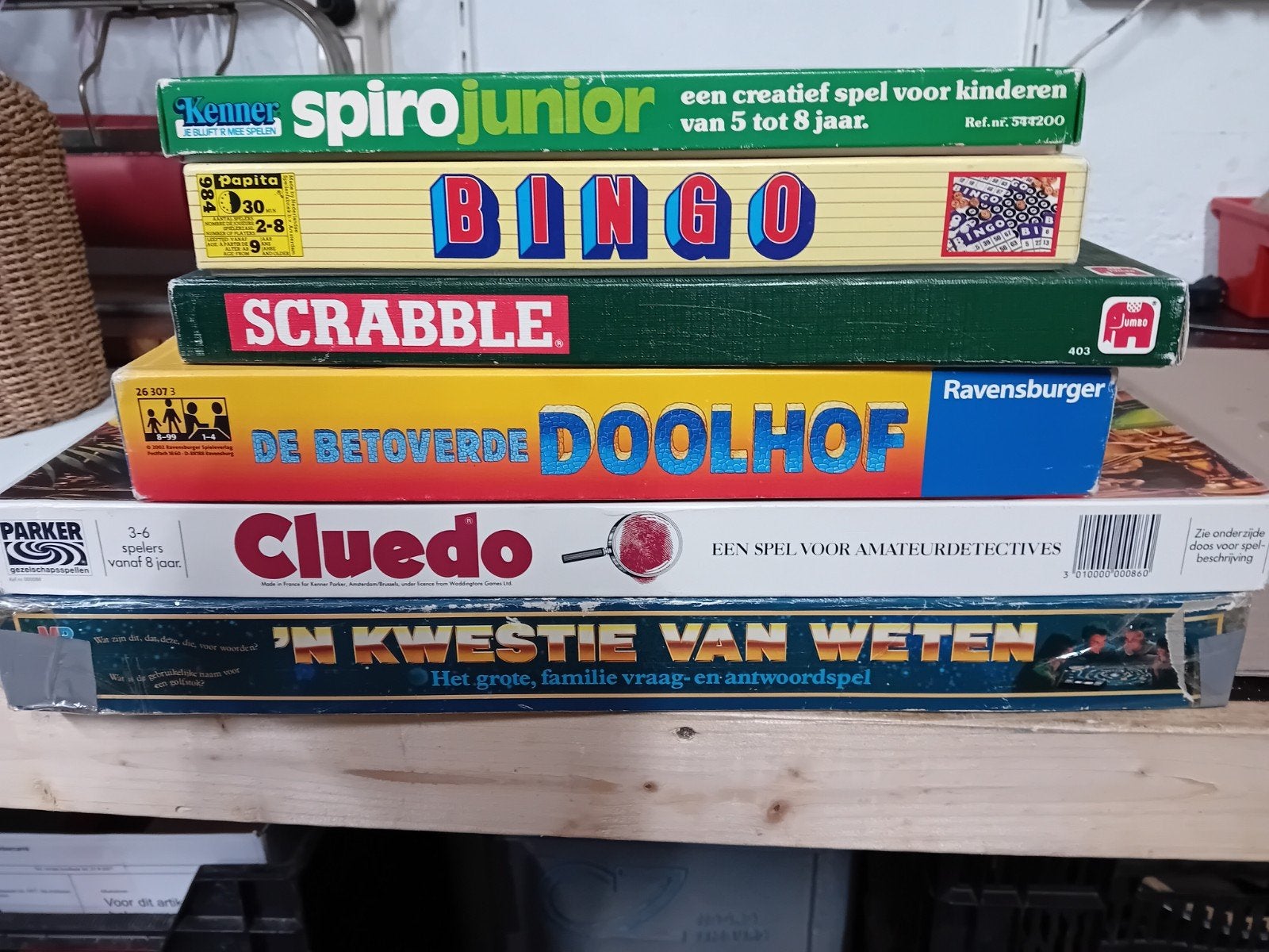 Bordspellenpakket: Scrabble, Cluedo, Doolhof en meer!, Vijf spelers of meer, Ophalen of Verzenden, Gebruikt, Diverse