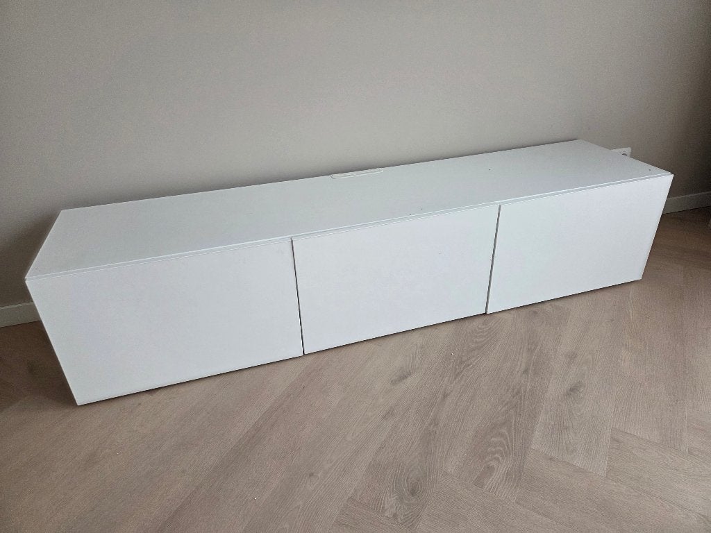 IKEA Besta TV meubel met deuren., Ophalen, Gebruikt, 150 tot 200 cm, Minder dan 100 cm