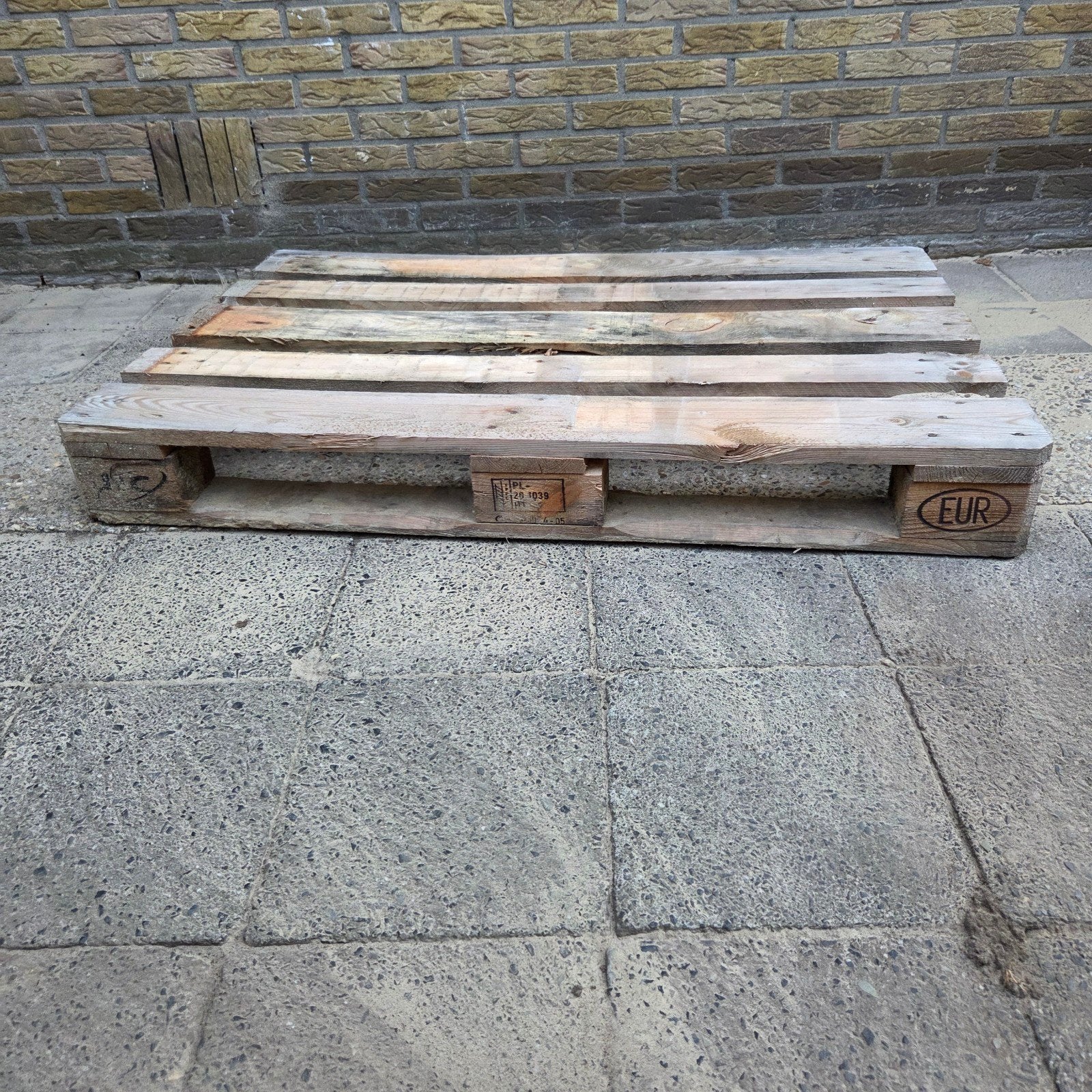 Gebruikte Euro pallet, Doe-het-zelf en Verbouw, Hout en Planken, Ophalen, Gebruikt, Vuren, Pallet
