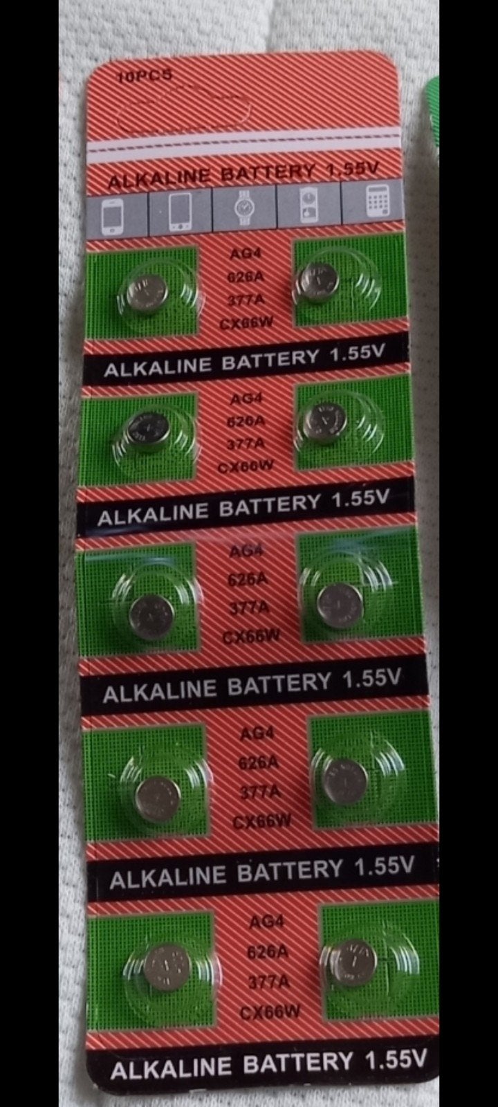 10x AG4 Alkaline Knoopcel Batterijen 1.55V, Ophalen of Verzenden, Nieuw