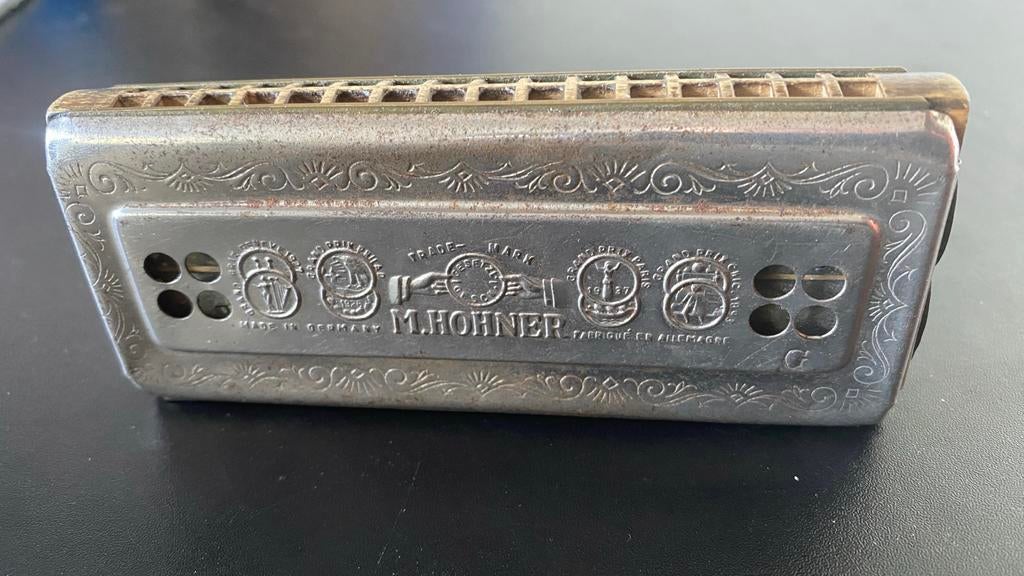 Vintage M. Hohner Echo Bell Metal Reeds Mondharmonica, Muziek en Instrumenten, Ophalen of Verzenden, Gebruikt, Diatonisch, Overige typen
