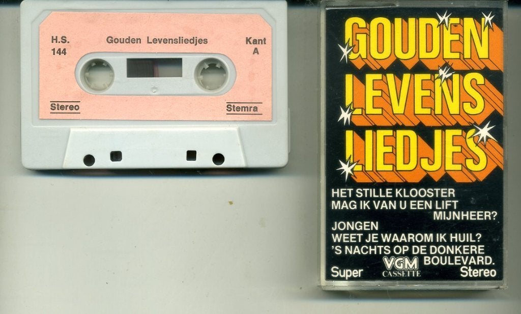 GOUDEN LEVENSLIEDJES 12 nrs cassette ZGAN, Ophalen of Verzenden, Zo goed als nieuw, Origineel, 1 bandje