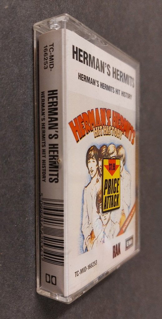 Herman's Hermits CASSETTE Hit History Best Of Australie, Gebruikt, 1 bandje, Ophalen of Verzenden, NvT