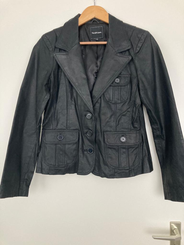 Leren dames colbert, Kleding | Dames, Zwart, Zo goed als nieuw, Jasje, Ophalen