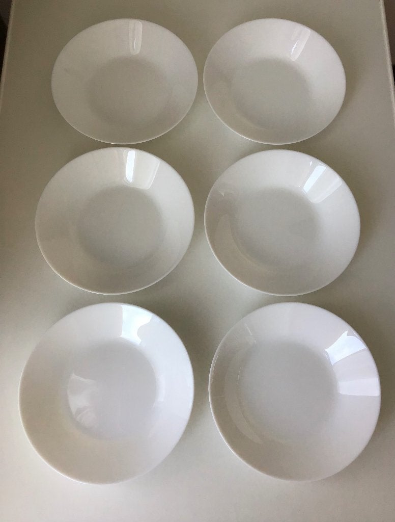6 diepe borden, Ophalen, Nieuw, Glas, Bord(en)