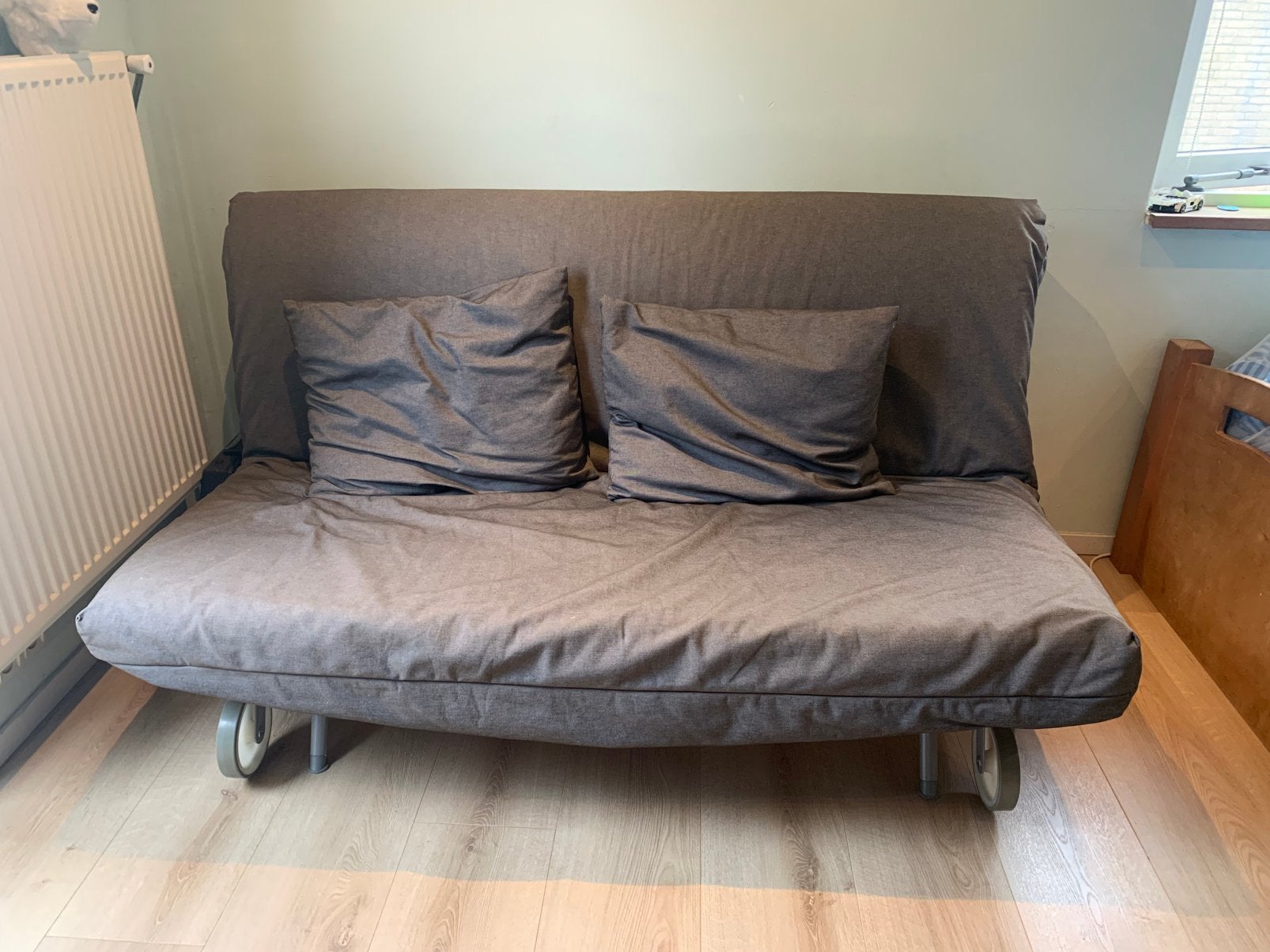 Slaapbank 2 persoons, 1.60 x 2.00, Ophalen, Gebruikt, Tweepersoons, 200 cm