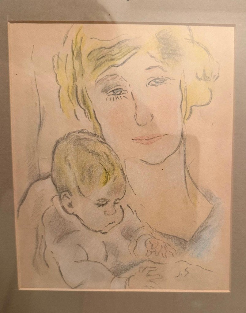 Jan Sluiters  Gesigneerd  Potloodtekening, Antiek en Kunst, Ophalen