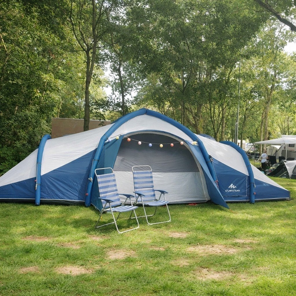 Quechua Air Seconds 8.4 Fresh & Black opblaasbare tent, Ophalen, Zo goed als nieuw, Meer dan 6
