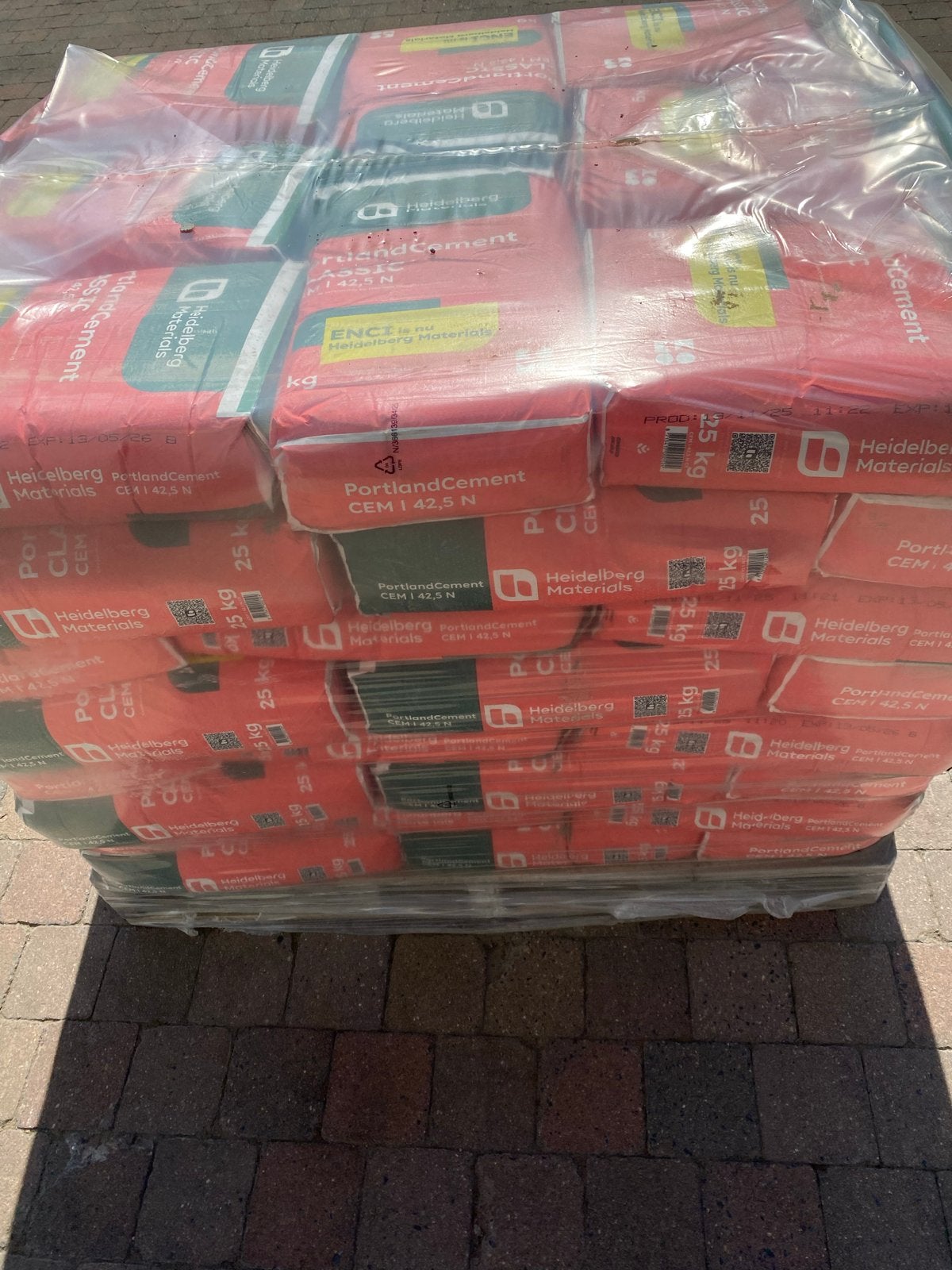 Heidelberg Portlandcement Classic CEM I 42,5 N - 25 kg zakke, Doe-het-zelf en Verbouw, Ophalen, Nieuw