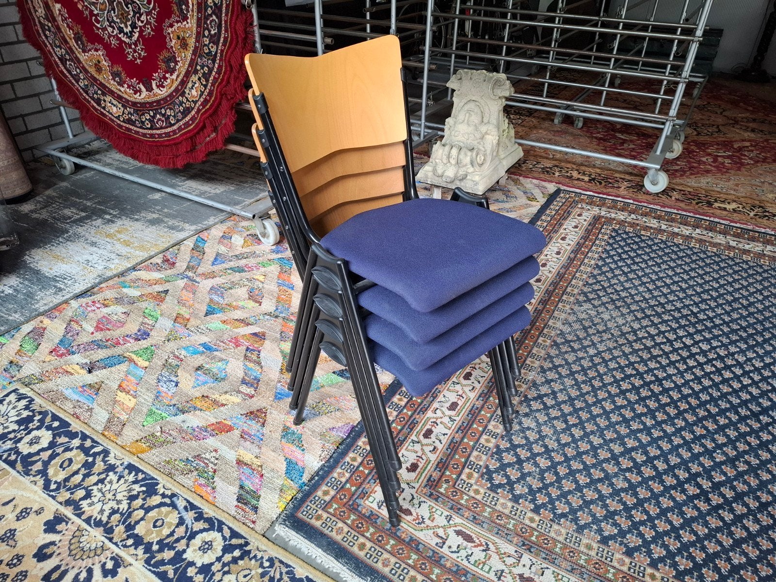 Mooie Vepa Stapelstoel stoelen 4x Izgst. Zie advertentie,, Ophalen, Zo goed als nieuw, Vier