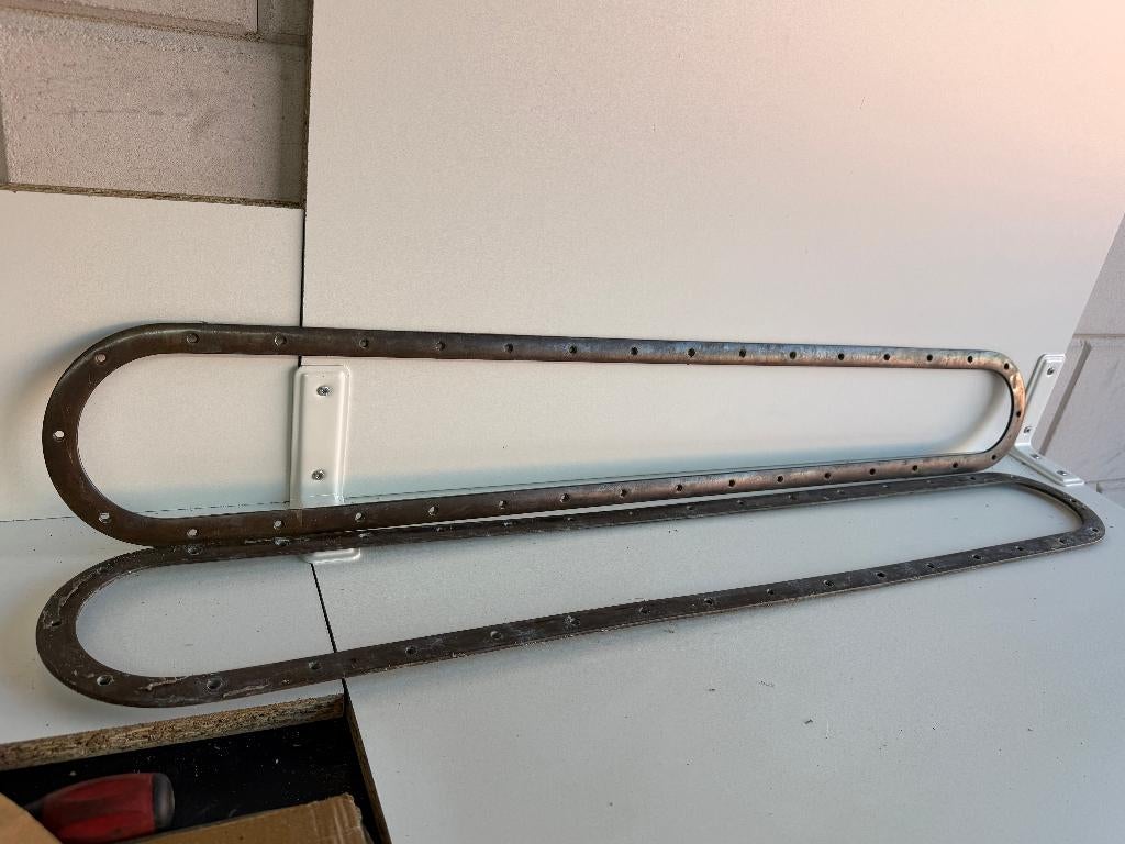 2 x Bronzen patrijspoort 900 x 150 mm, Ophalen of Verzenden, Gebruikt, Overige typen