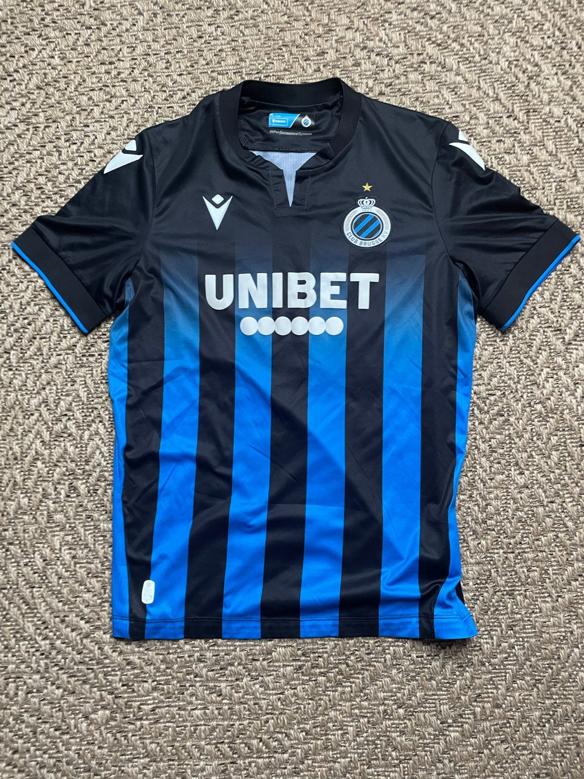 Macron Club Brugge Thuisshirt Maat M - LE WOLF 59, Kleding | Heren, Sportkleding, Zo goed als nieuw, Voetbal, Maat 48/50 (M), Zwart