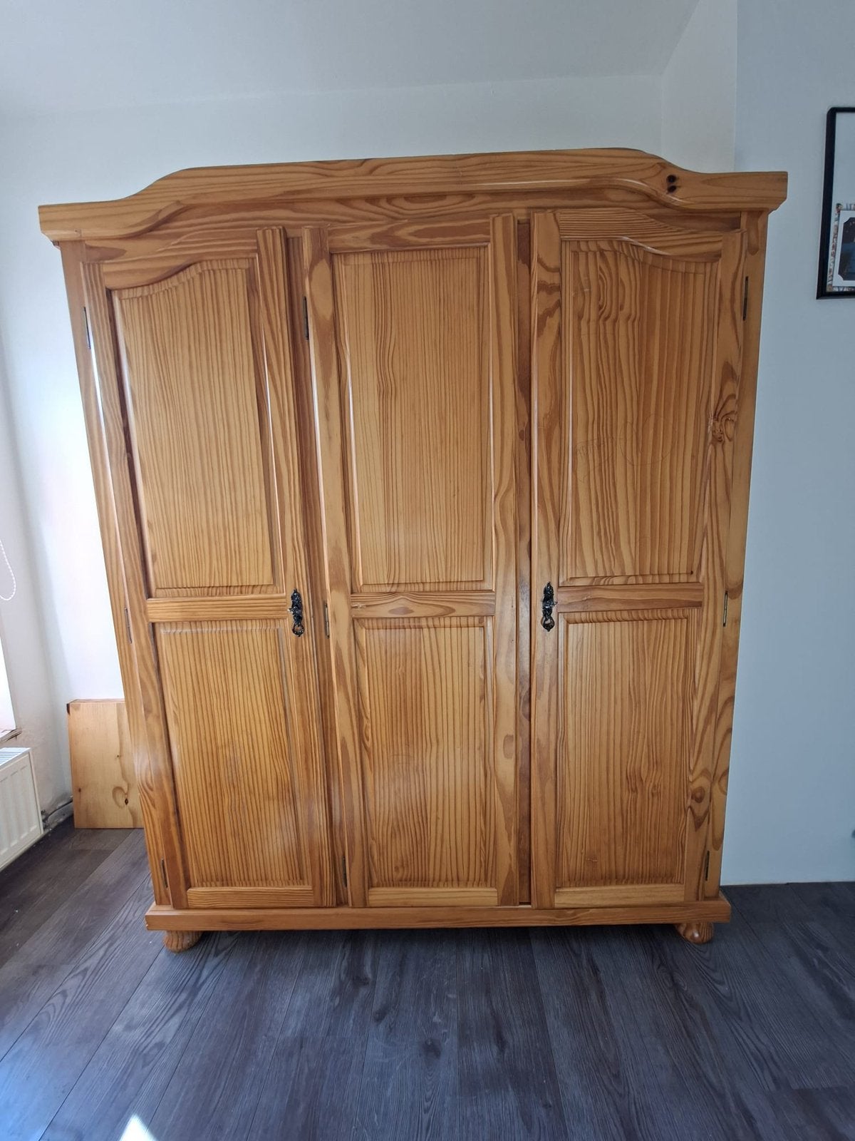 3 deurs kast hout, Huis en Inrichting, Kasten | Kledingkasten, Ophalen, Gebruikt, 50 tot 75 cm, 150 tot 200 cm