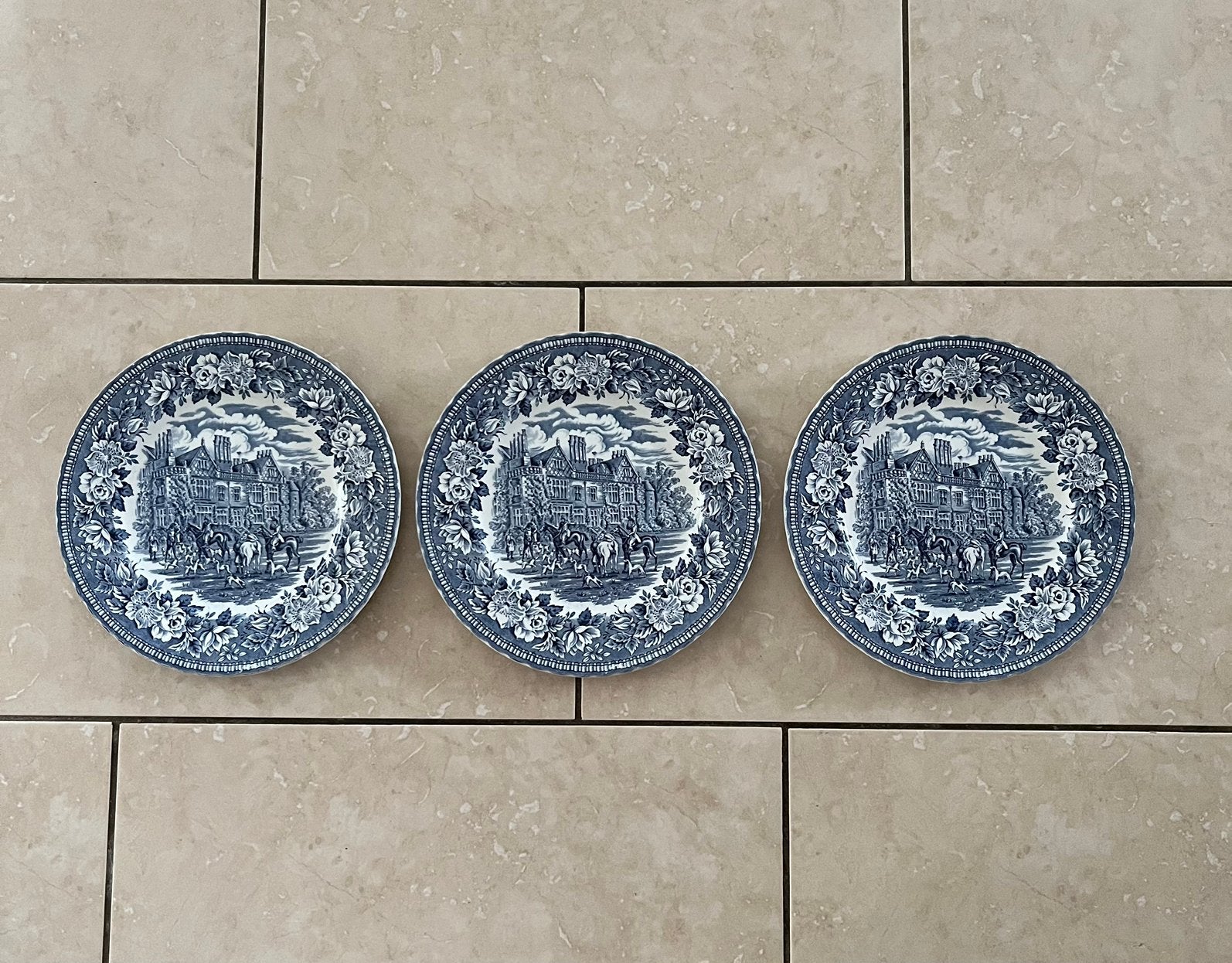 Dinerbord H. Ainsley&Co Englands Heritage jacht blauw/wit, Ophalen of Verzenden