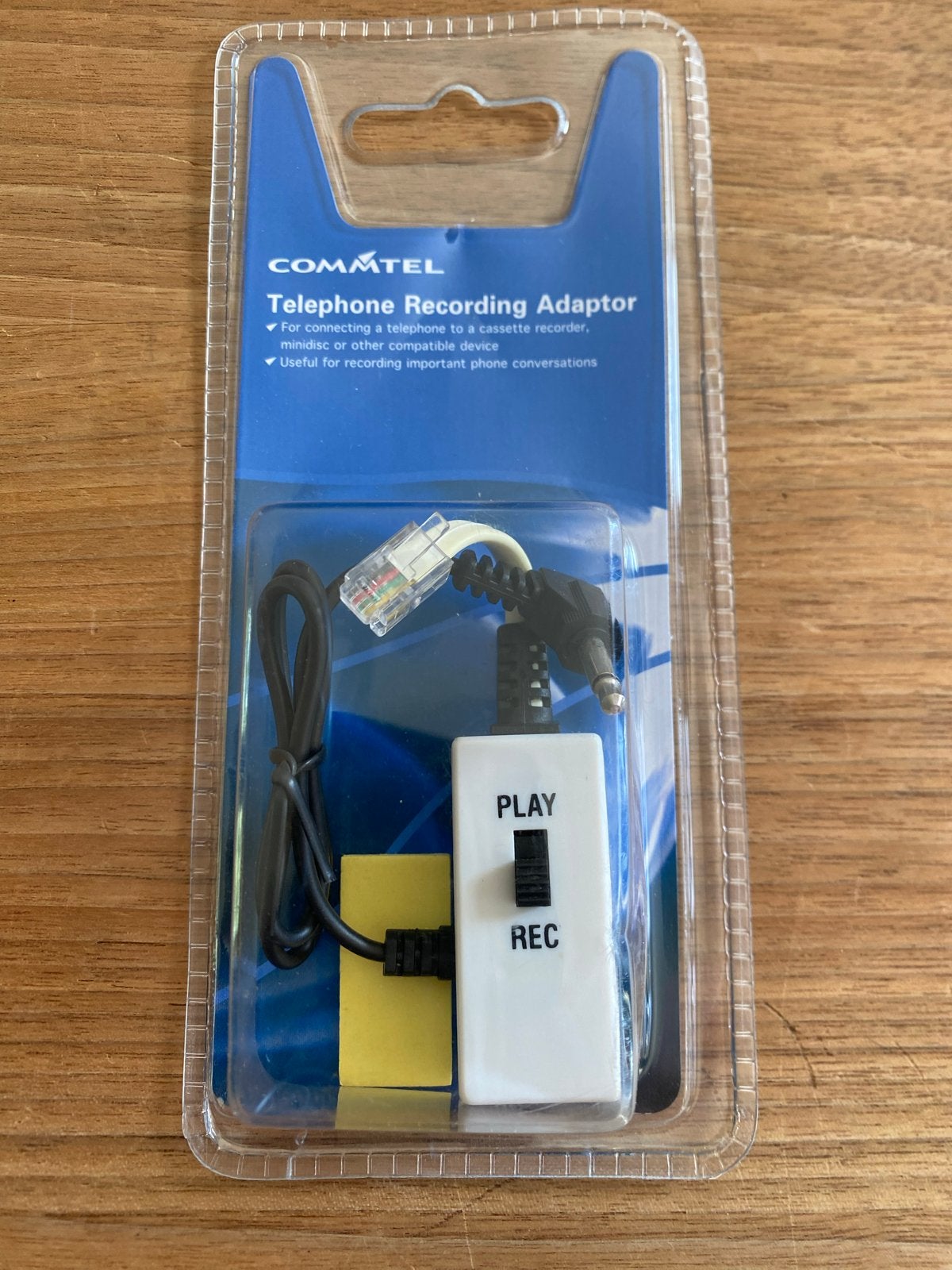 CommTel Telefoon Opname Adapter - Nieuw in verpakking, Ophalen of Verzenden, Nieuw