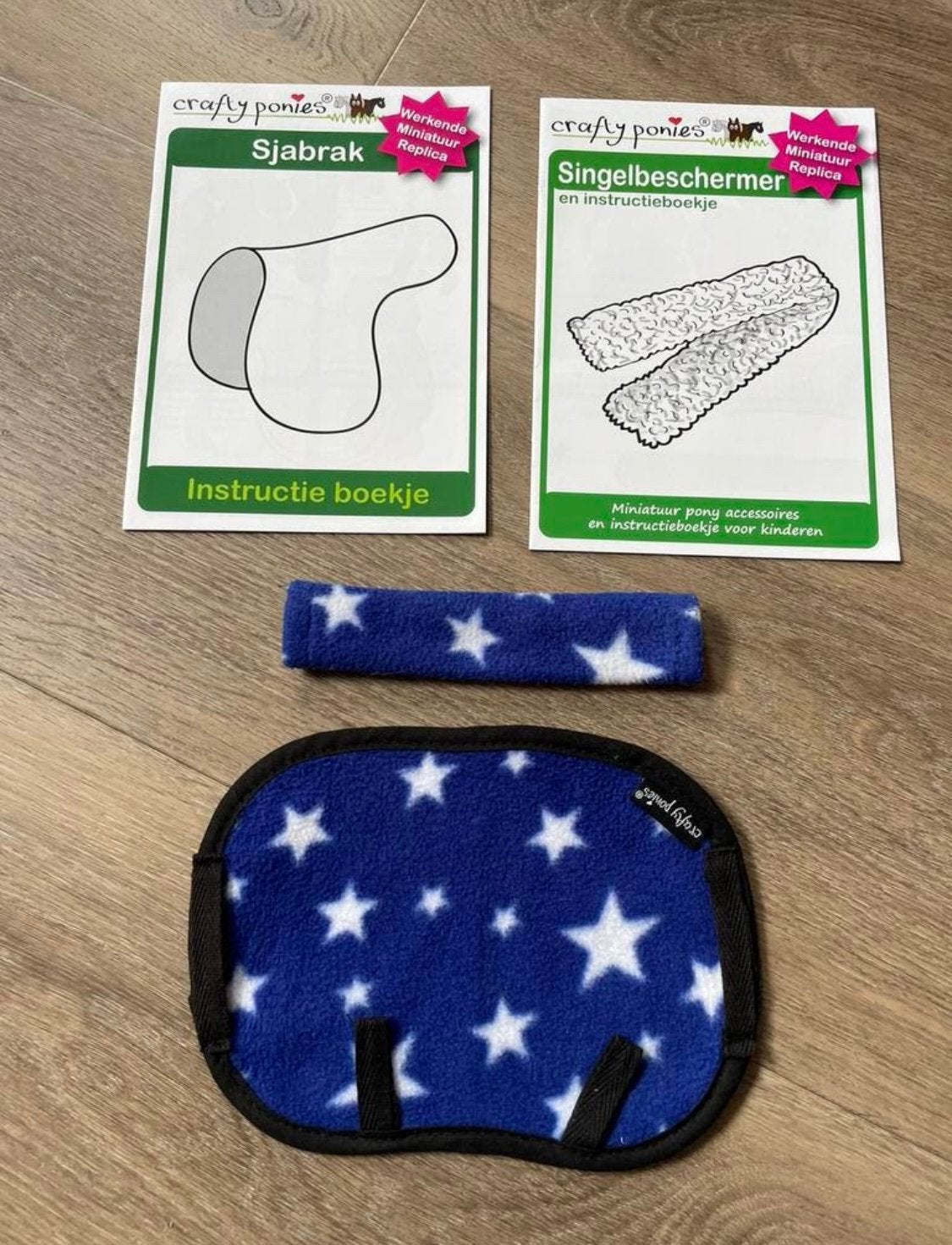 Crafty Ponies zadeldek + singelbeschermer blauw ster, Ophalen of Verzenden, Zo goed als nieuw, Jongen of Meisje