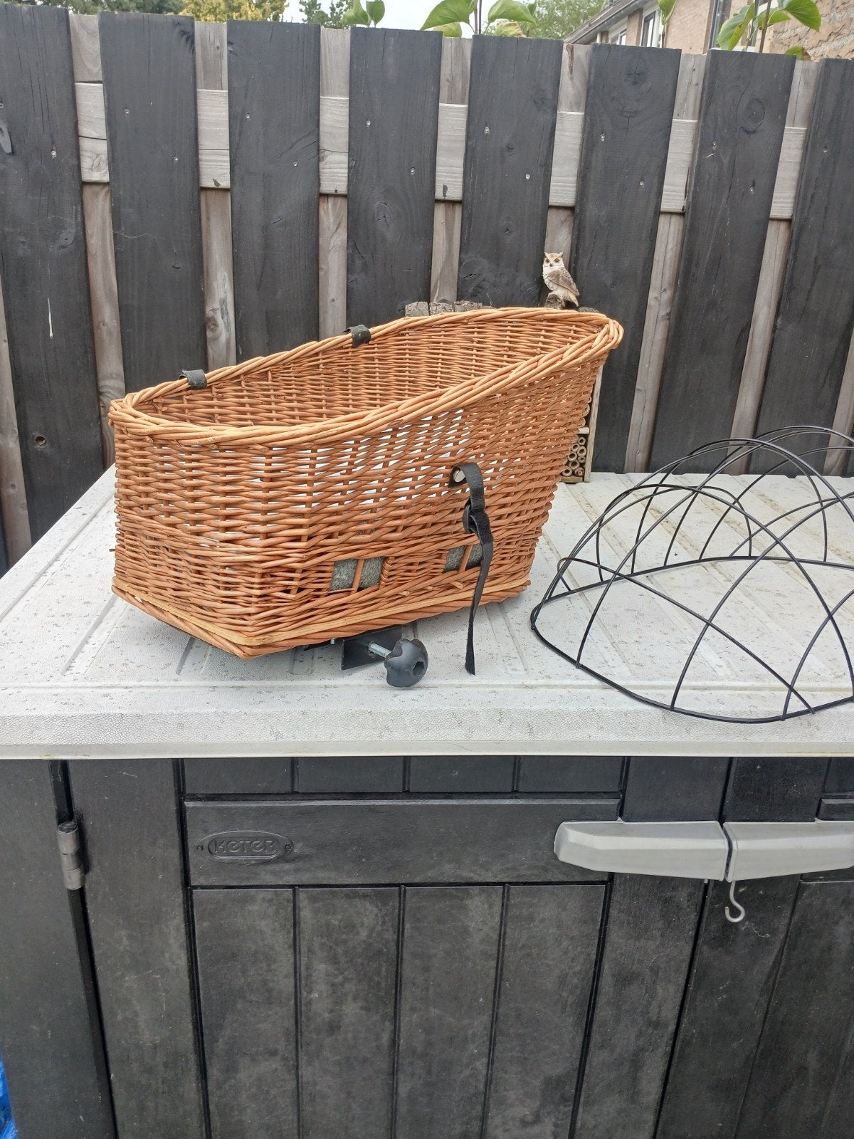 Hondenfietsmand riet met kussen en rek, Fietsen en Brommers, Ophalen, Gebruikt, Minder dan 20 kg, Onbekend
