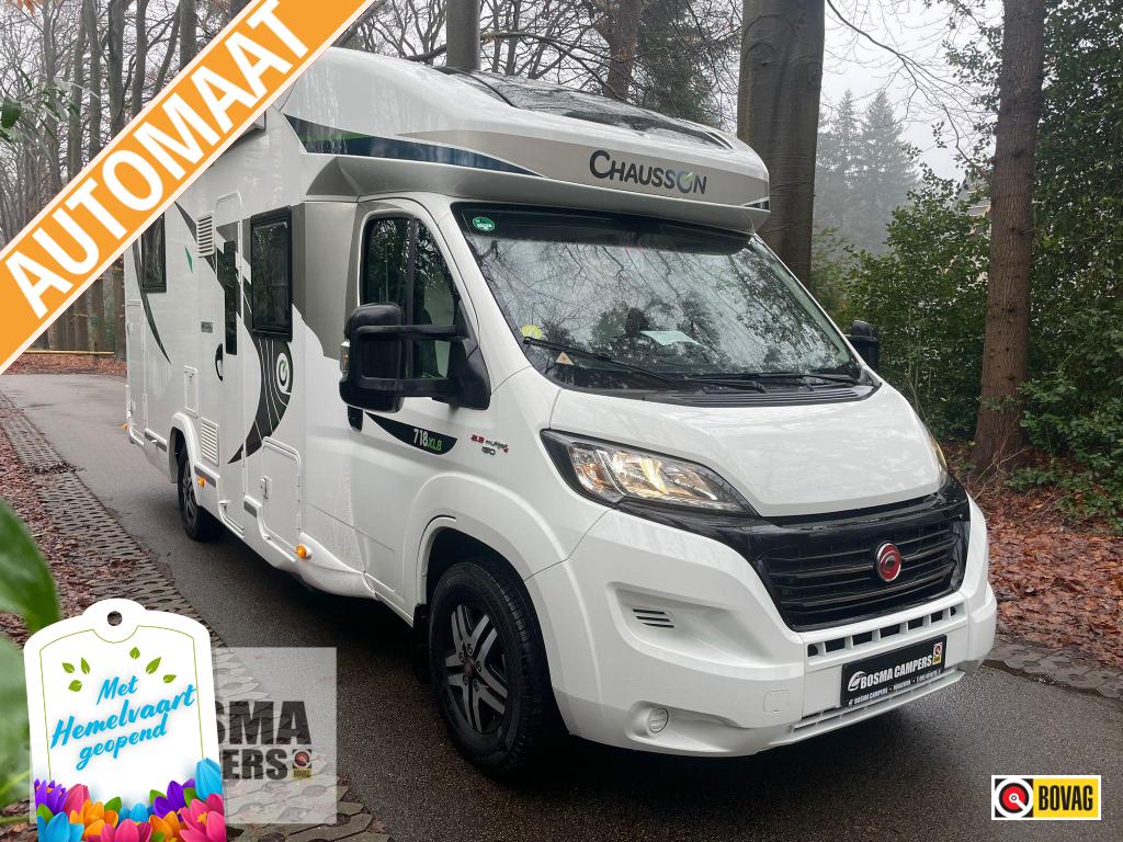 Chausson Special Edition 718 XLB Automaat Queensbed Airco, Caravans en Kamperen, Campers, Automaat, Ringverwarming, Fiat, Diesel