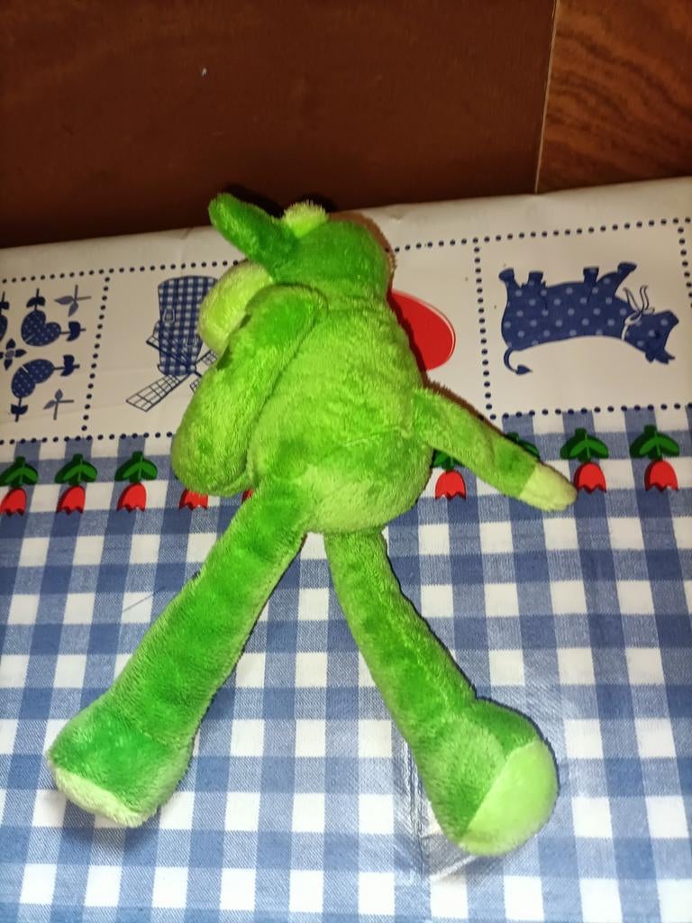 Hema groene koe knuffel met magneten in handen 22 cm, Kinderen en Baby's, Speelgoed | Knuffels en Pluche, Ophalen of Verzenden