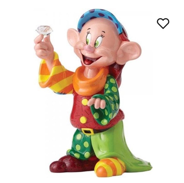 Disney Britto grote Dopey nieuw .80 e anniversary (retired ), Ophalen of Verzenden, Mickey Mouse, Nieuw, Beeldje of Figuurtje