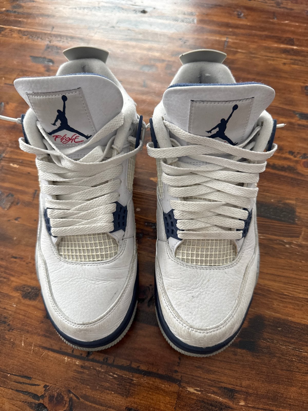Nike Air Jordan 4 Retro Midnight Navy - Maat 41, Ophalen of Verzenden, Gedragen, Wit, Sneakers of Gympen