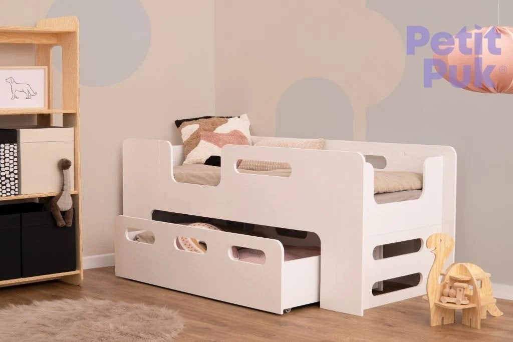 Kinderbed met lade BASIL 90x200, Ophalen, 85 tot 100 cm, Zo goed als nieuw, Lattenbodem
