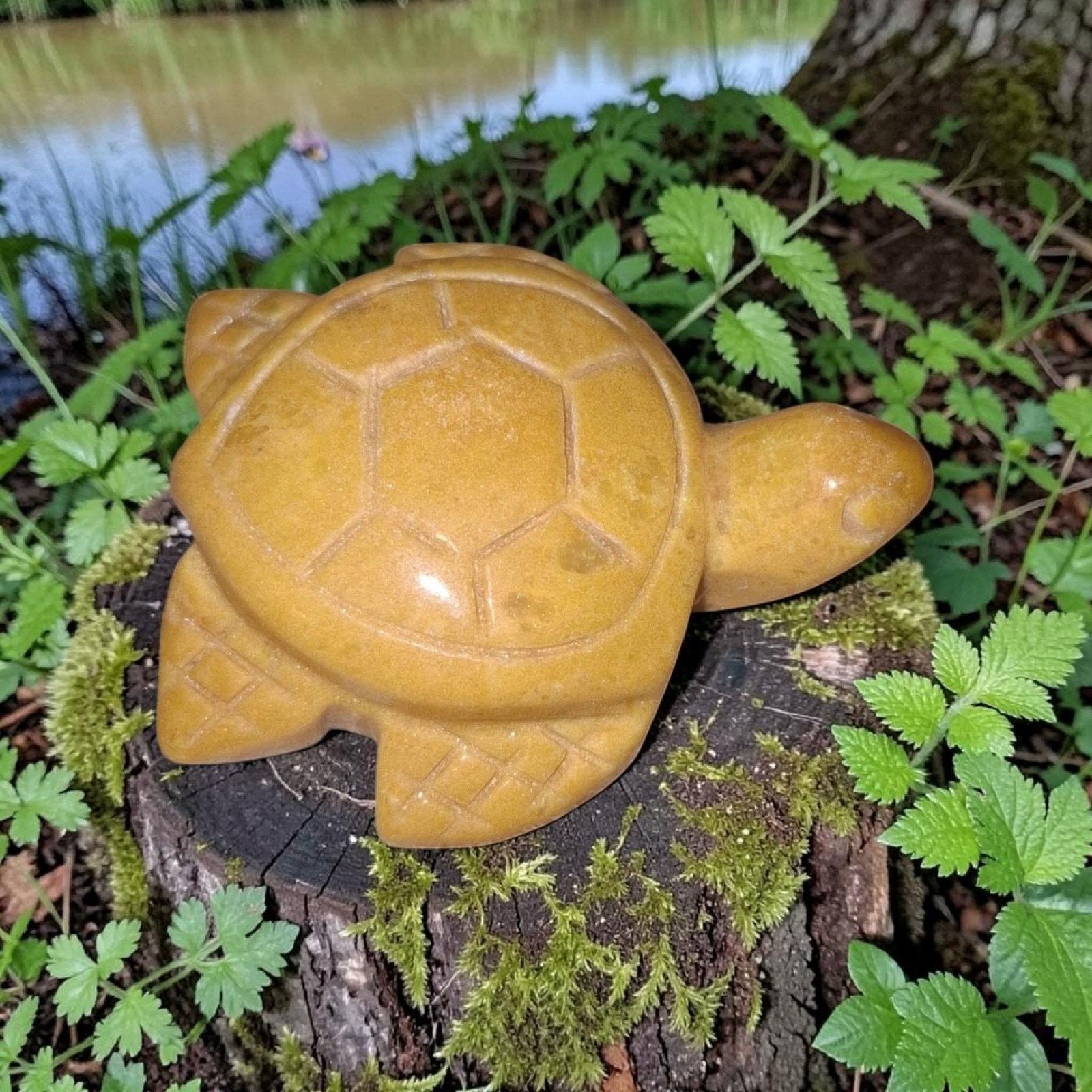 Gele Jaspis schildpad, Ophalen of Verzenden, Mineraal