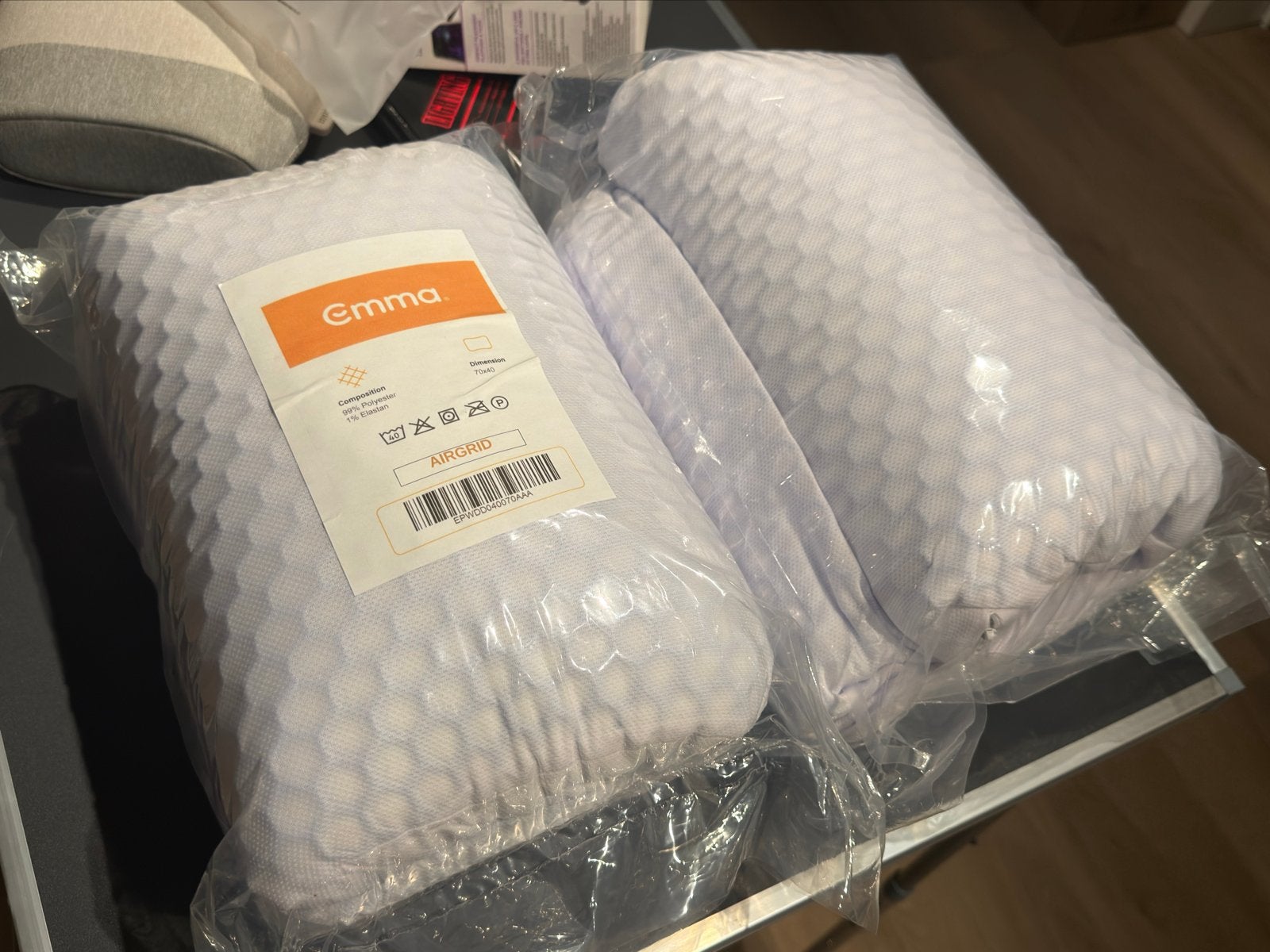 Nieuwe Emma Airgrid kussens (set van 2), Huis en Inrichting, Wit, Ophalen of Verzenden, Overige merken, Polyester