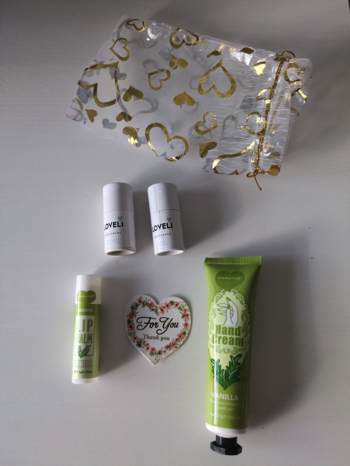 Cadeausetje met 5 mini verzorgingsproducten, Ophalen of Verzenden