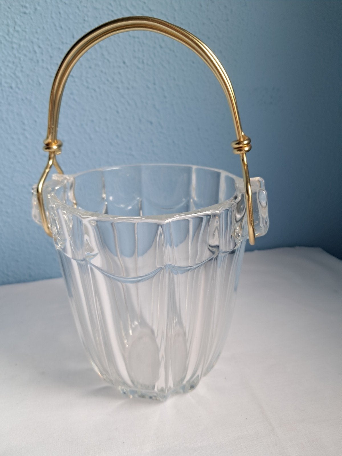 Prachtige vintage glazen ijsemmer., Antiek en Kunst, Antiek | Glas en Kristal, Ophalen of Verzenden