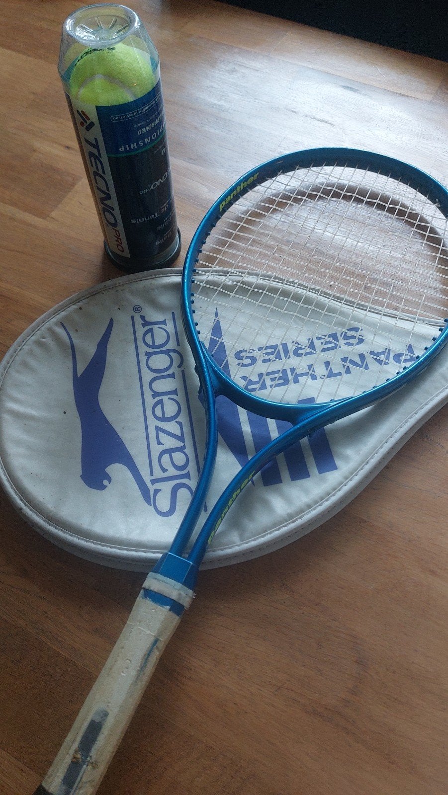 Slazenger Panther Tennisracket met ballen en hoes, Ophalen, Gebruikt, Racket