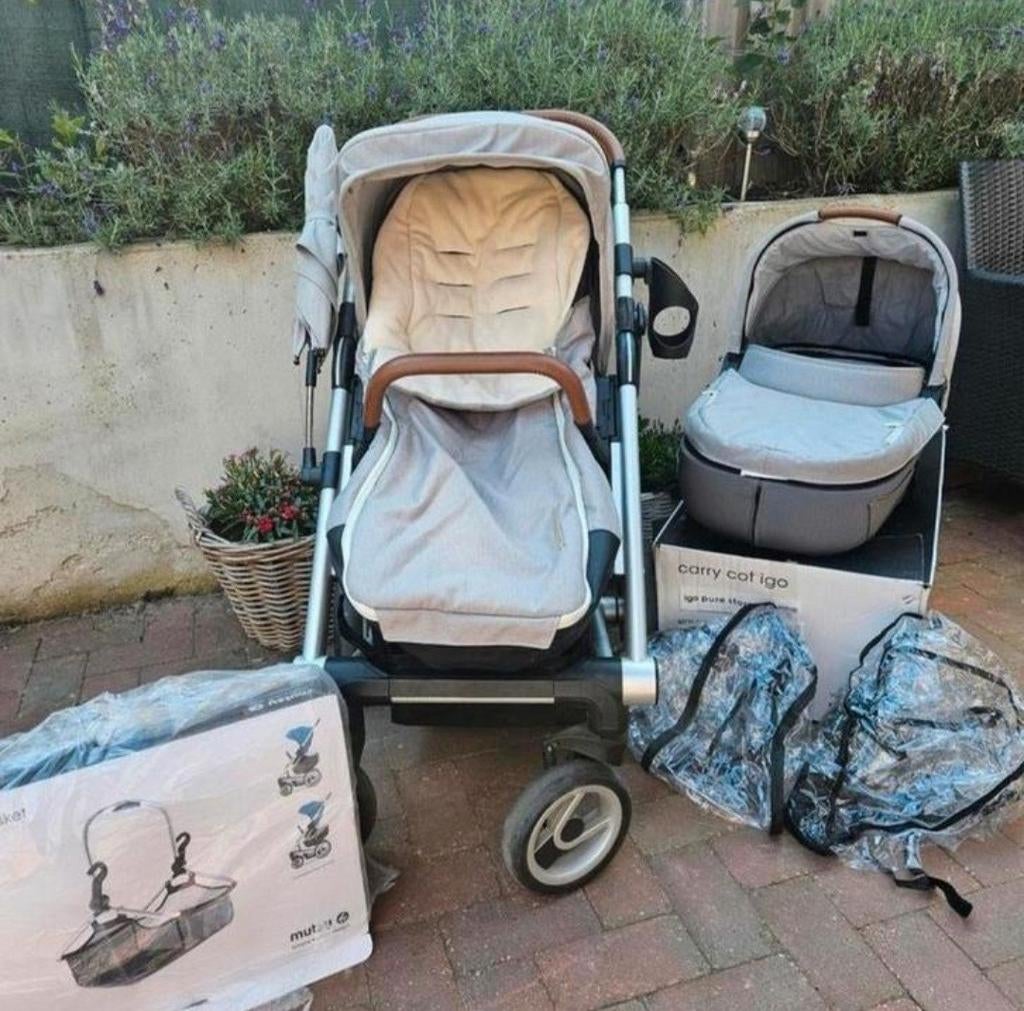 Mutsy Igo Pure Storm zeer compleet + Maxi-Cosi Citi, Ophalen, Zo goed als nieuw, Combiwagen, Mutsy