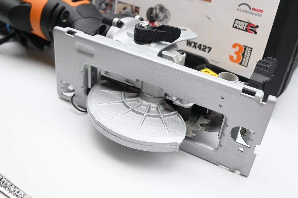 Worx WX427 Mini Handcircelzaag XL 1x gebruikt + 4x zaagblad, Worx, Nieuw, Ophalen of Verzenden, X