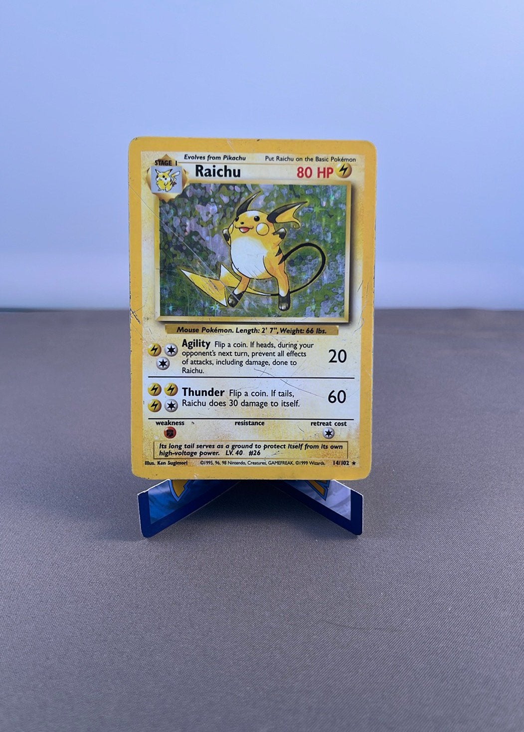 Raichu (BS 14) Base Set (holo), Ophalen of Verzenden, Gebruikt, Losse kaart
