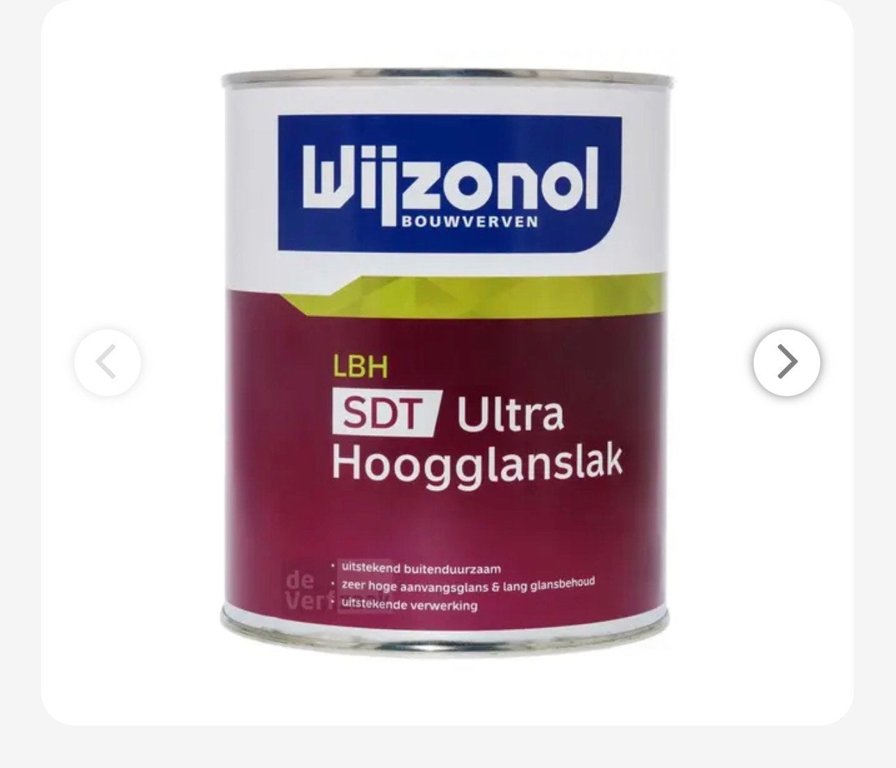1L SDT ultra hoogglanslak 9010 ONGEOPEND, Ophalen, Nieuw, Wit