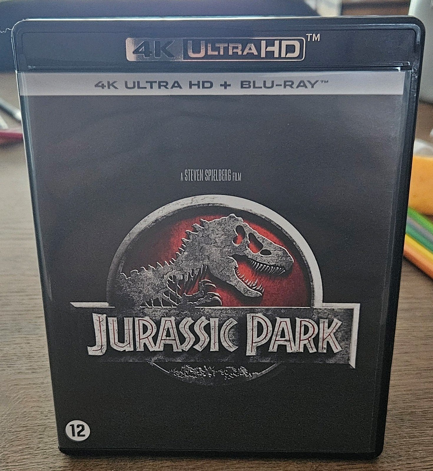 4K Ultra HD + Blu-ray - Jurassic Park 1 - Zgan, Ophalen, Film, Zo goed als nieuw, Vanaf 12 jaar