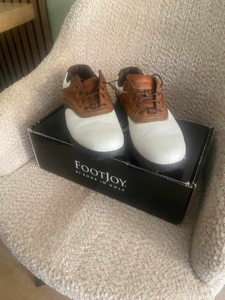 FootJoy leren golfschoenen maat 39 - Bruin/Wit, Ophalen of Verzenden, Gebruikt, Schoenen, Overige merken