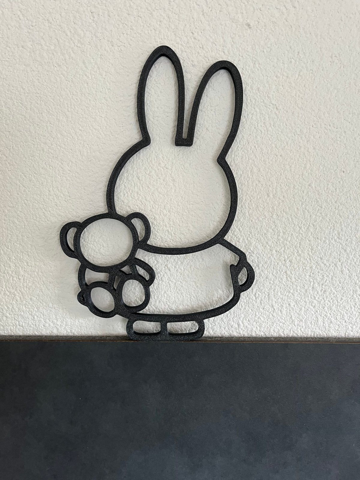 Leuke, nieuwe Nijntje met knuffeltje- wanddecoratie, Zwart, Nieuw, Kunststof, Ophalen of Verzenden