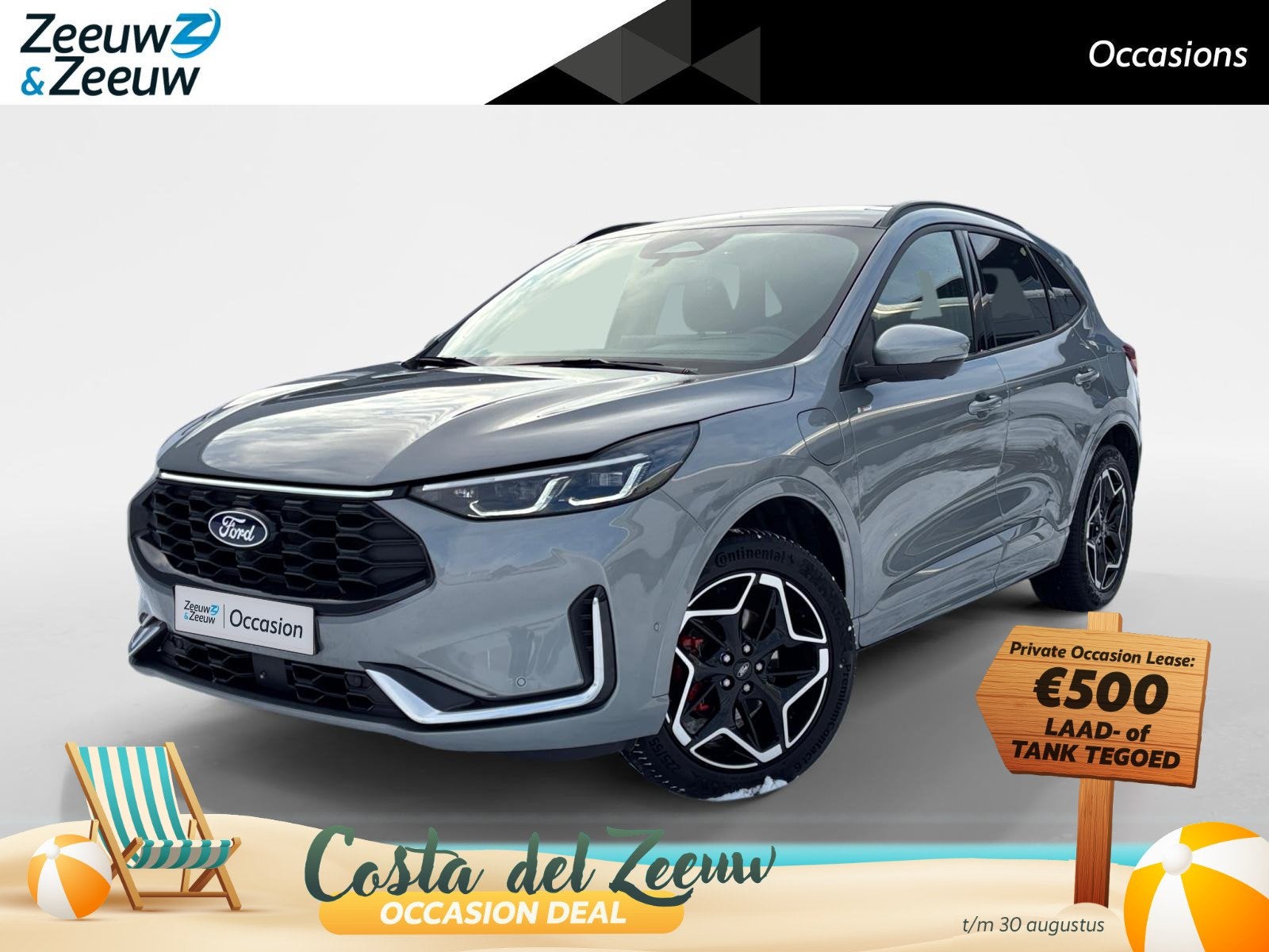 Ford Kuga 2.5 PHEV ST-Line X | NL auto! | Panoramadak | Trek, 12 maanden, 14 kWh, Gebruikt, Leder en Stof