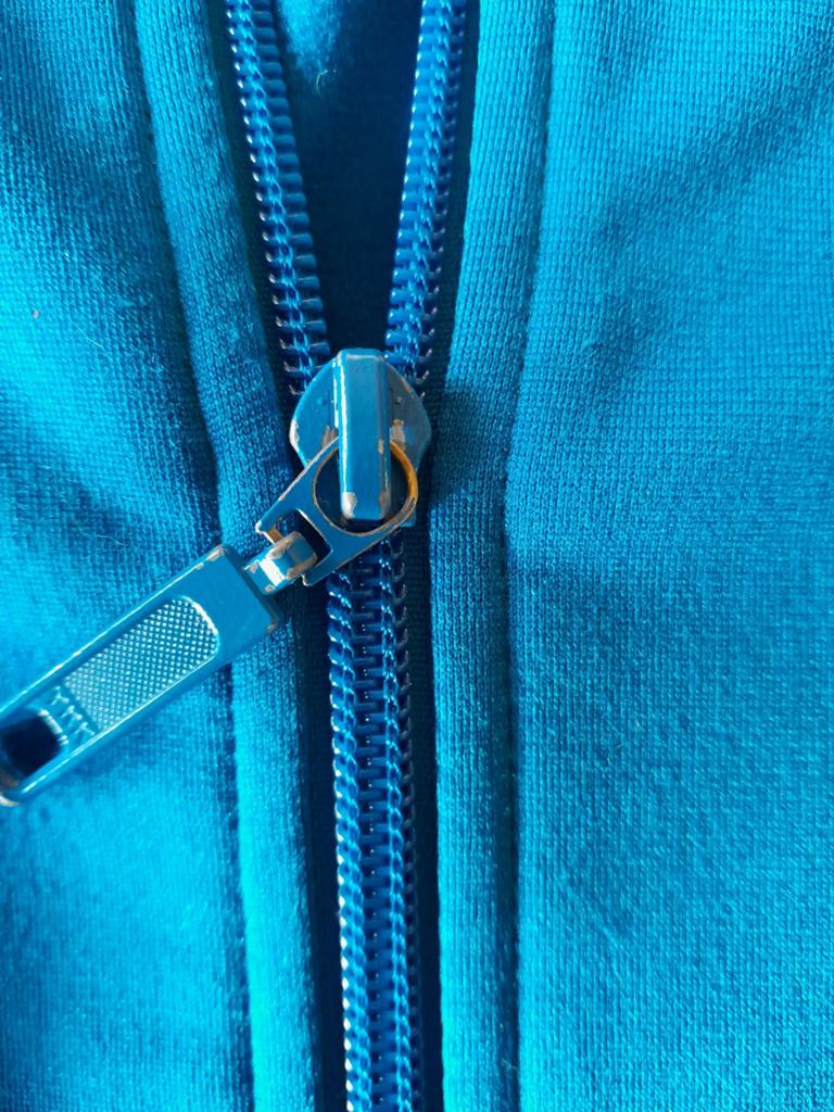 Adidas Retro Trainingsjack - Maat 42, Maat 42/44 (L), Ophalen of Verzenden, Gedragen, Blauw