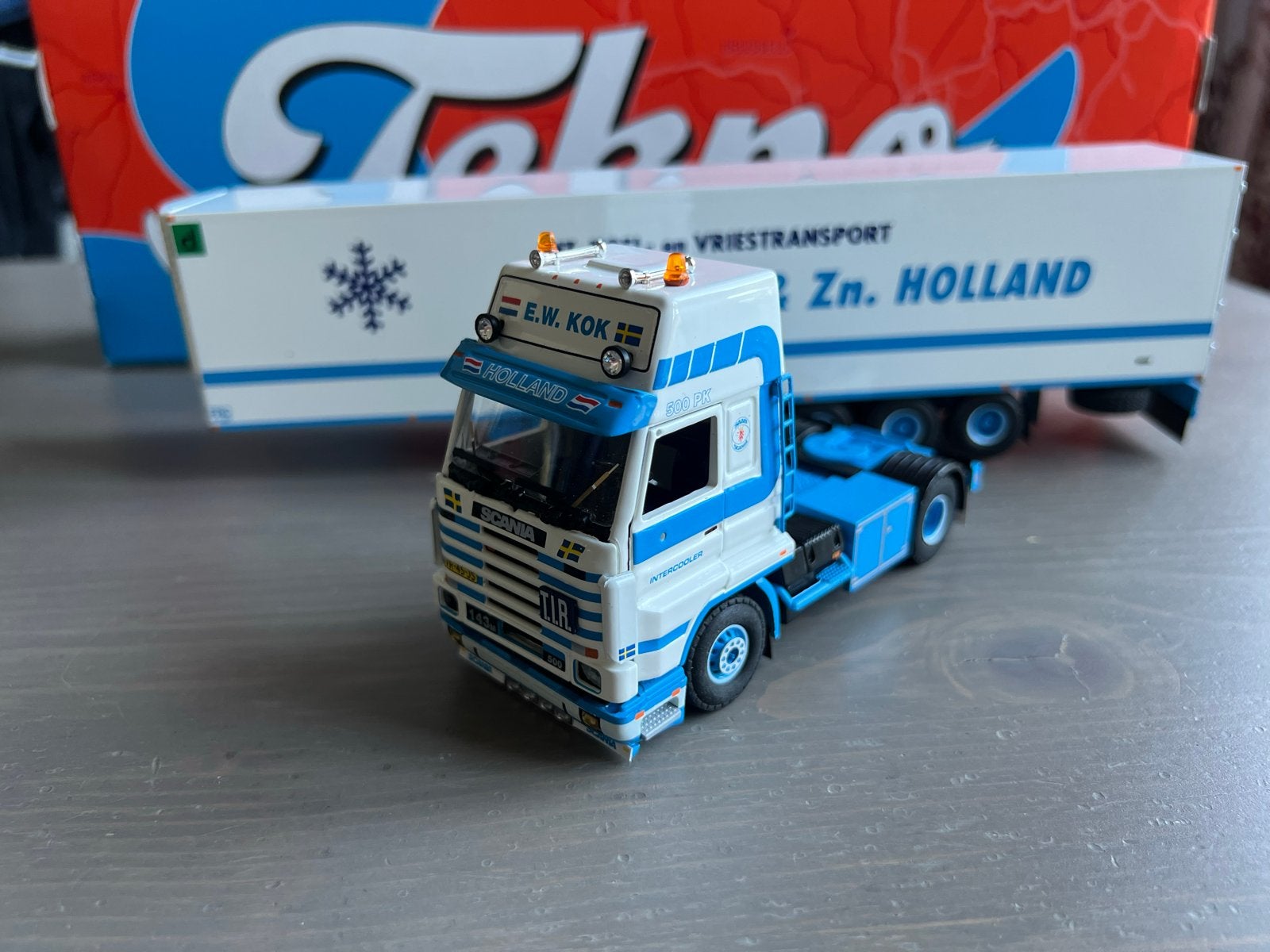 Tekno Scania E.W. Kok & Zn. Holland VR-45-JS, Ophalen of Verzenden, Nieuw, Bus of Vrachtwagen, Tekno