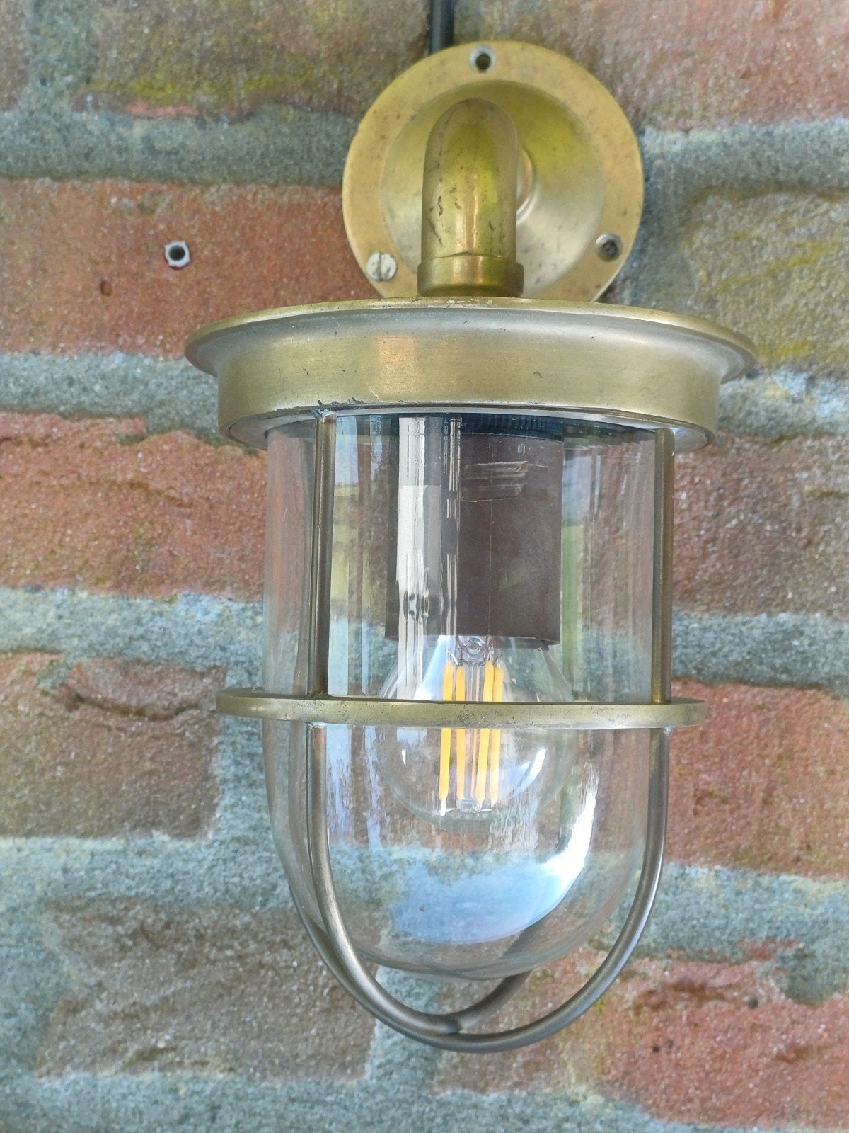 Vintage Vetus Bronzen Scheepslamp - Made in Holland, Ophalen of Verzenden