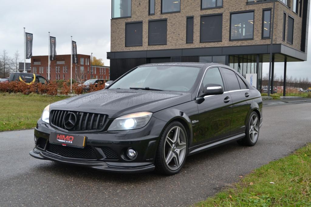 Mercedes-Benz C63 AMG 6.2 V8 | Carbon | 2009 | 144.835 km |, Auto's, Mercedes-Benz, Automaat, Gebruikt, Zwart, Leder