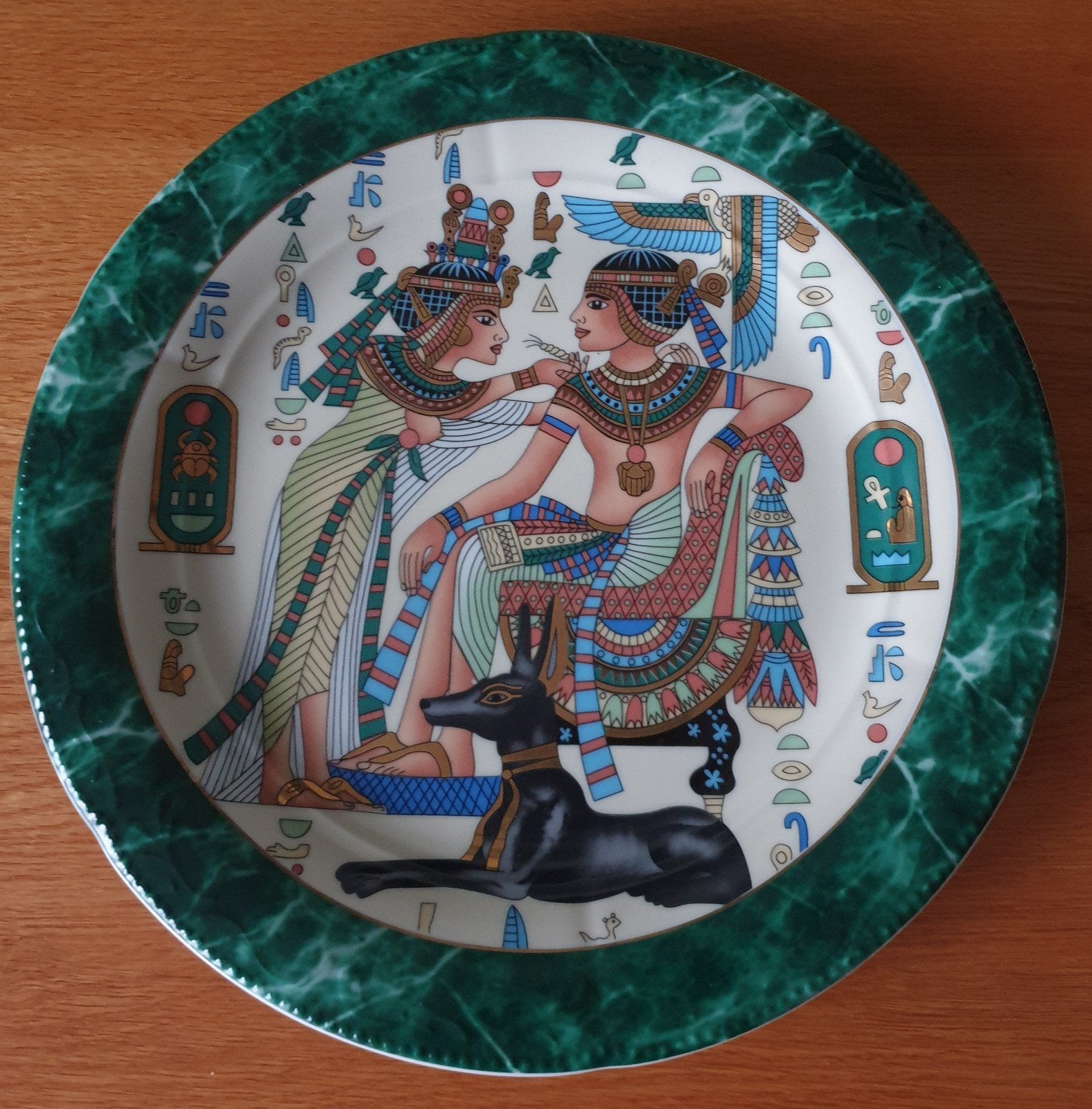 Prachtig Egyptisch porseleinen wandbord – Fathi Mahmoud, Ophalen of Verzenden