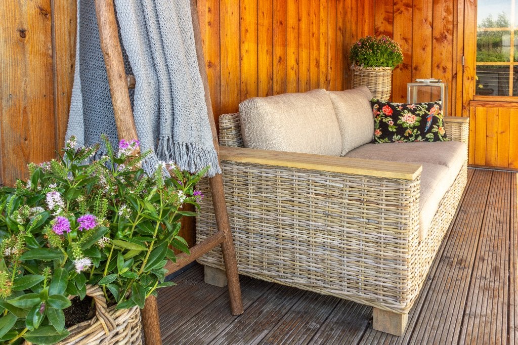 Rotanbank New York Veranda serre woonkamer, Tuin en Terras, Ophalen of Verzenden, Nieuw, Rotan