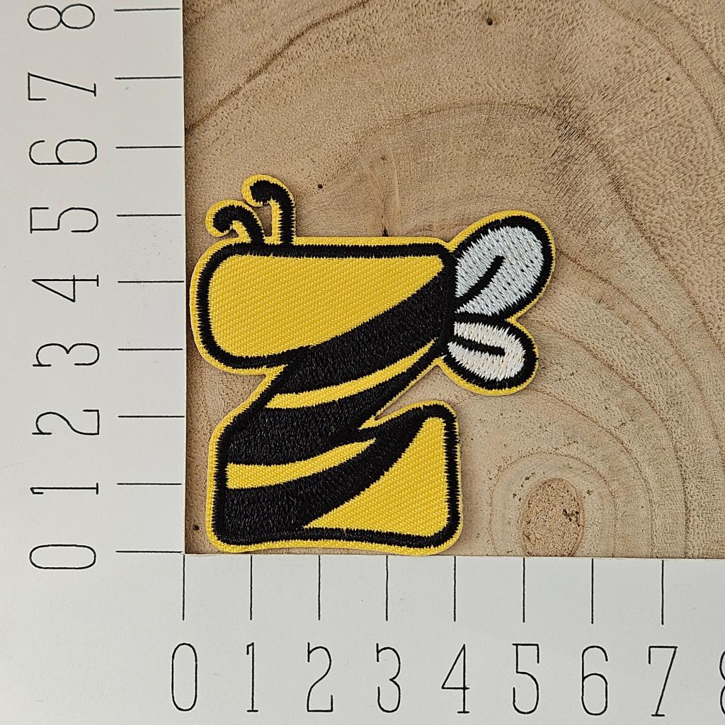 Strijk embleem applicatie Patch Bij alfabet letter Z