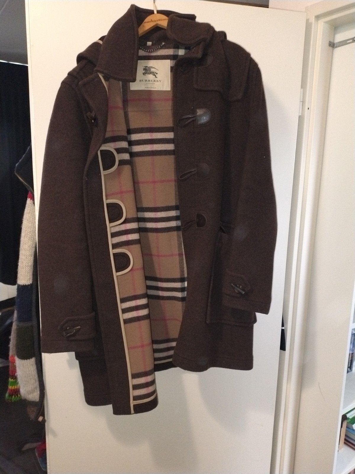 Burberry Duffle Coat - Maat 54 (L) bruin, Kleding | Heren, Jassen | Winter, Maat 52/54 (L), Bruin, Ophalen of Verzenden, Zo goed als nieuw