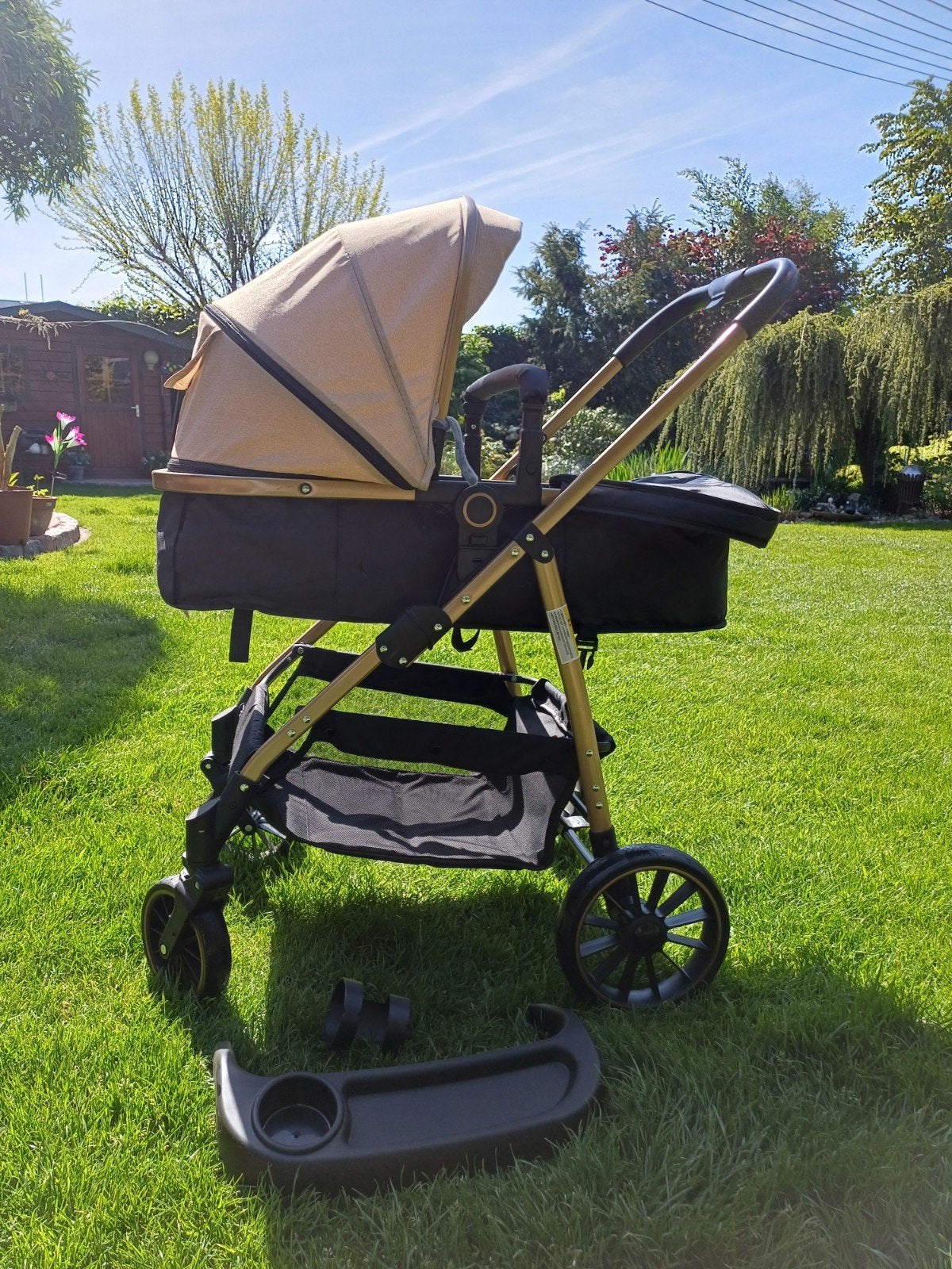 Mooie kinder/wandelwagen zgan met extra's, Zo goed als nieuw, Combiwagen, Met reiswieg, Ophalen