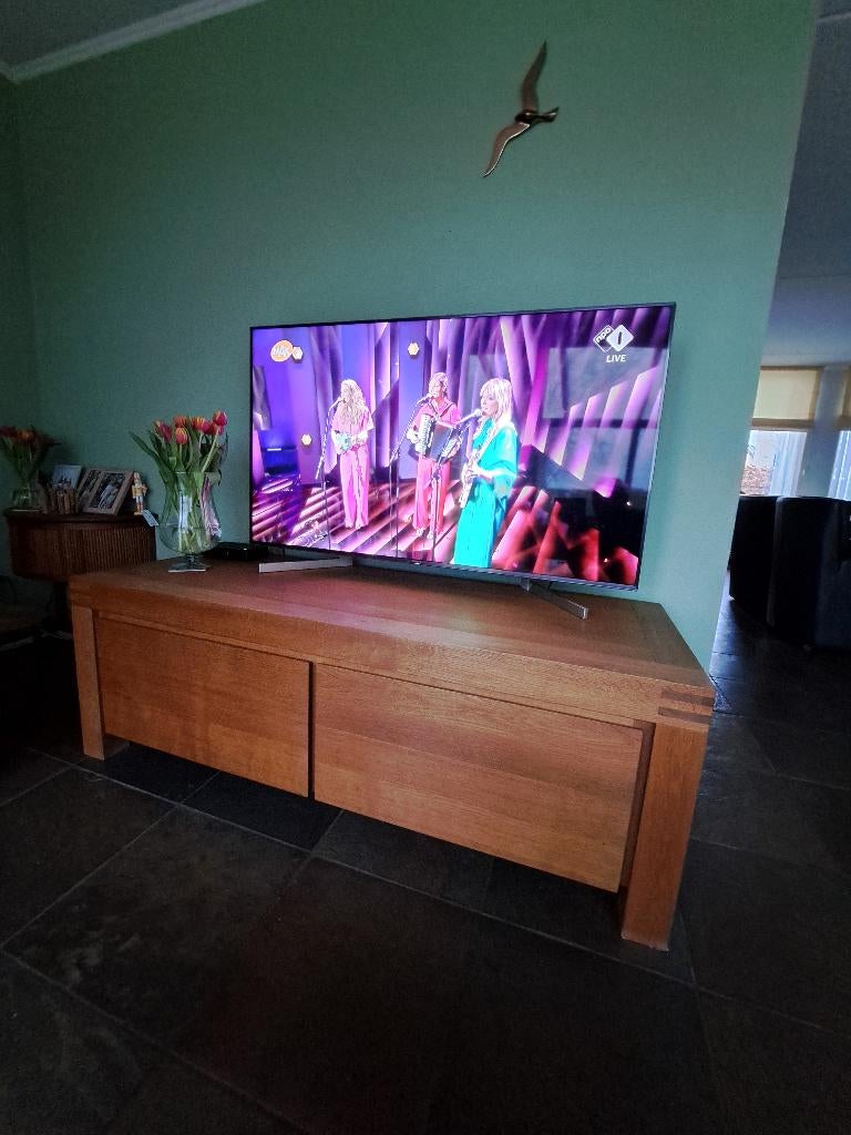 Eiken TV meubel, Ophalen, Zo goed als nieuw