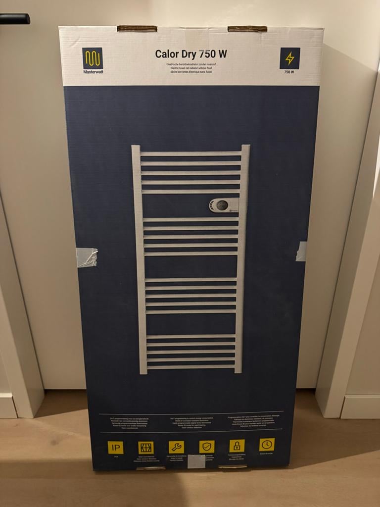 Masterwatt Calor Dry 750W Elektrische Handdoekradiator Nieuw, 500 tot 800 watt, Radiator, Nieuw, Minder dan 60 cm